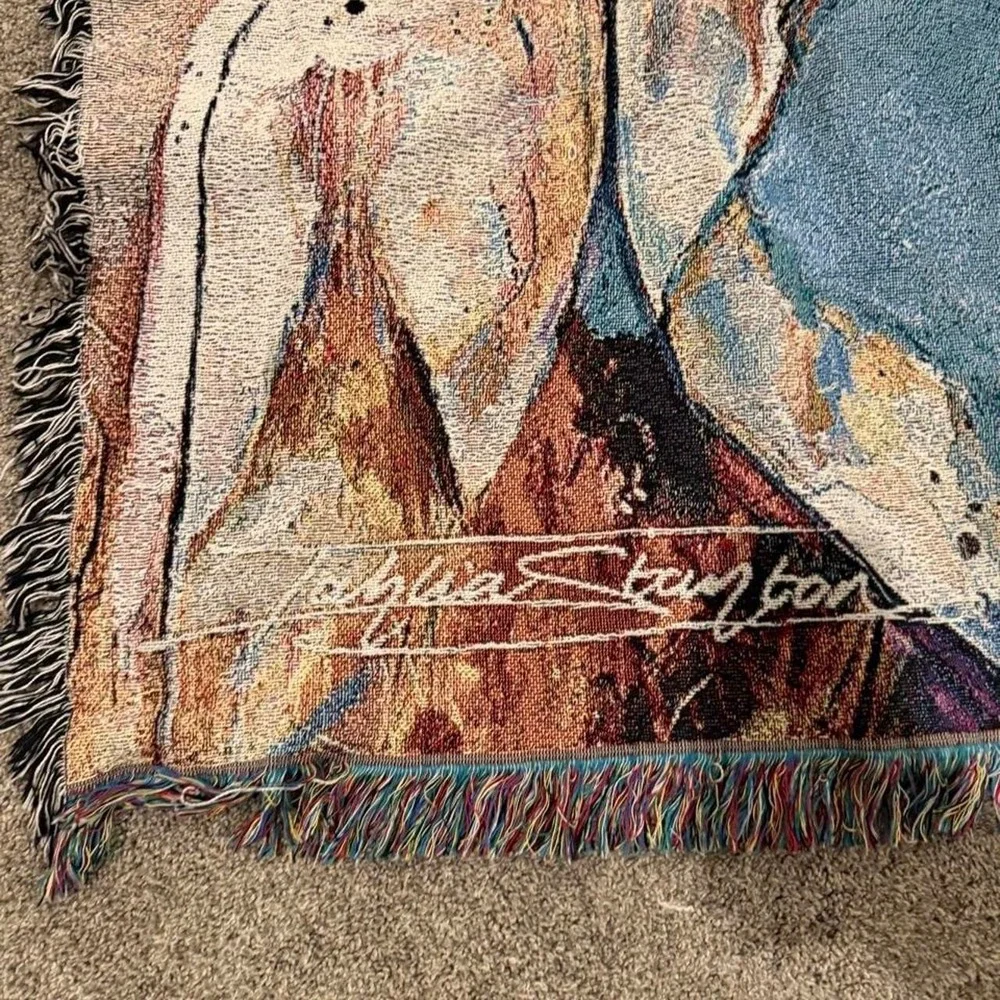The next step by Tahlia Stanton Art woven tapestry blanket 72x54